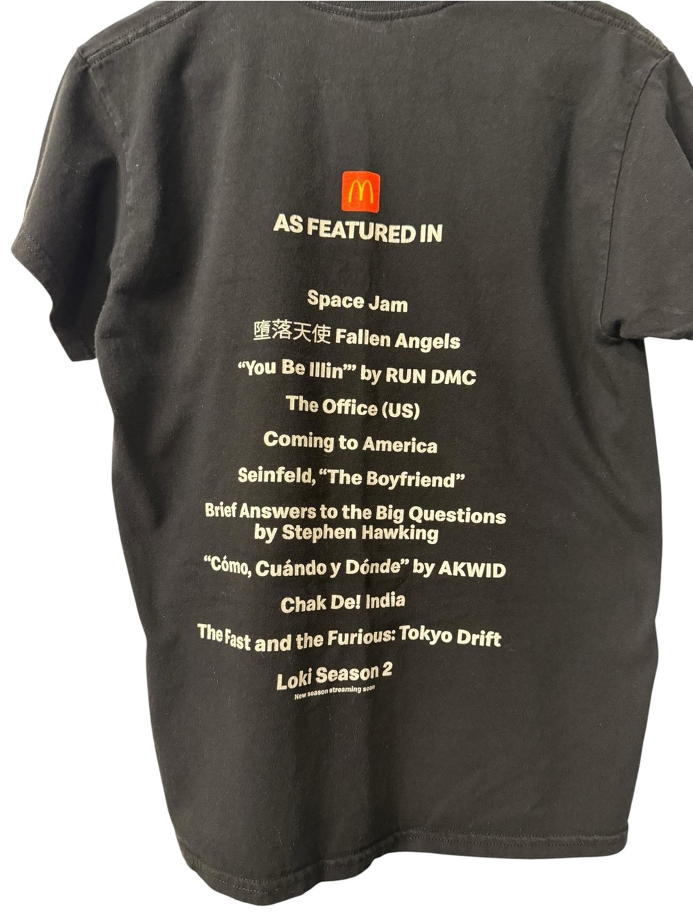 McDonald's Black Crew Graphic T-Shirt “The McDonalds Crew” Size Medium - Picture 5 of 7